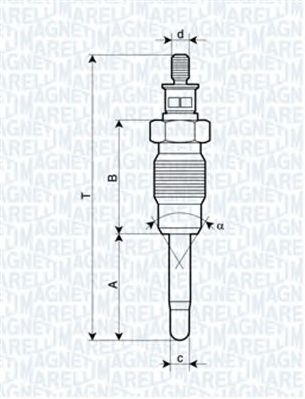 MAGNETI MARELLI 062900016304 -  Свеча накаливания